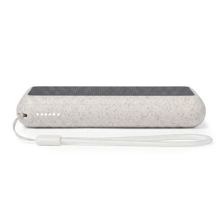 Power bank 5000 mAh ze słomy pszenicznej, ładowarka słoneczna