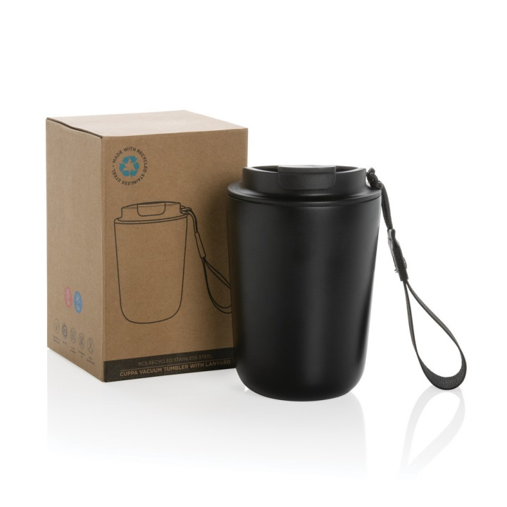 Kubek termiczny 380 ml Cuppa, stal nierdzewna z recyklingu