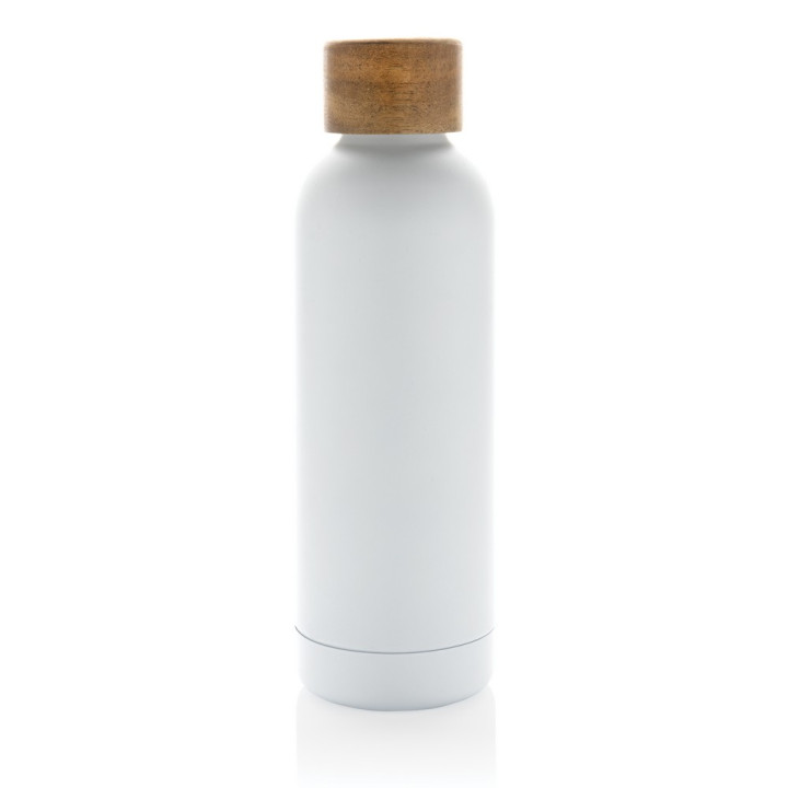 Butelka termiczna 500 ml Wood, stal nierdzewna z recyklingu