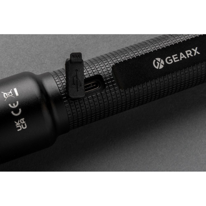 Latarka Gear X, ładowana przez USB, aluminium z recyklingu