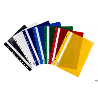 Skoroszyt DOTTS A4 twardy wpinany czerwony (10szt) SH-DOT-01-01