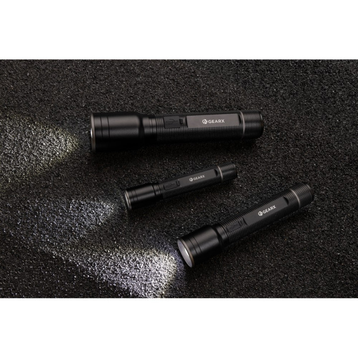 Latarka Gear X, ładowana przez USB, aluminium z recyklingu