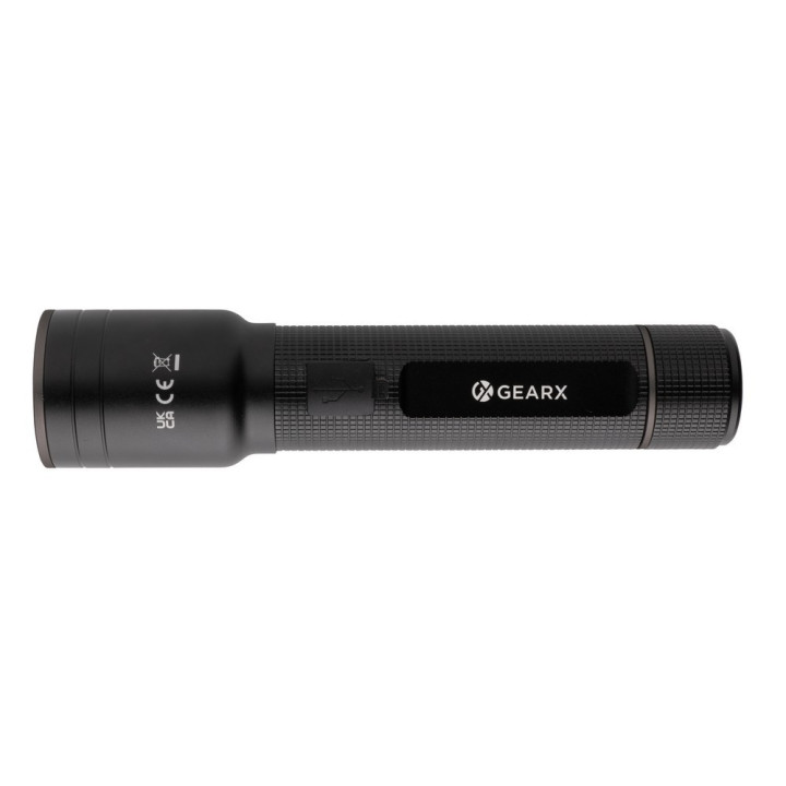 Duża latarka Gear X, ładowana przez USB, aluminium z recyklingu