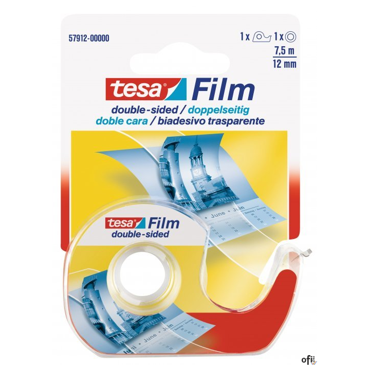 Taśma biurowa TESAfilm Dwustronna 7.5m x12mm 57912-00000-01