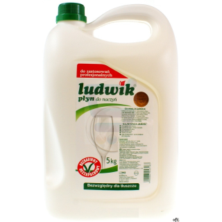 LUDWIK Płyn do naczyń 5L hipoalergiczny bezbarwny bezzapachowy 8973