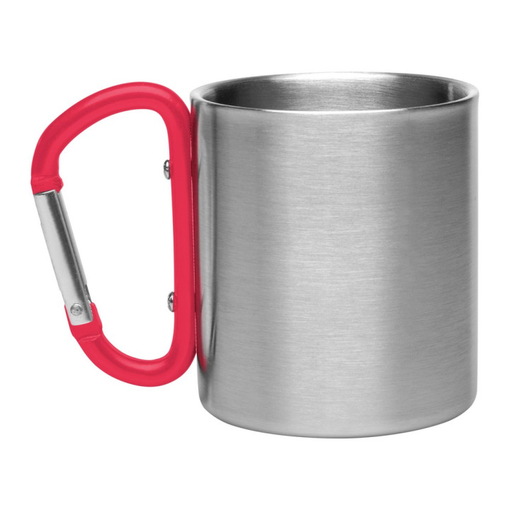 Metalowy kubek 210 ml z karabińczykiem | Easton