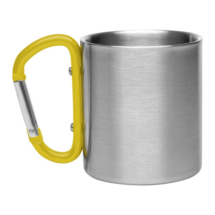 Metalowy kubek 210 ml z karabińczykiem | Easton