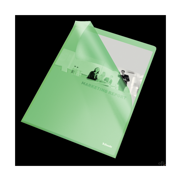 Ofertówki groszkowe A4 115mic zielone (25szt) ESSELTE 60835