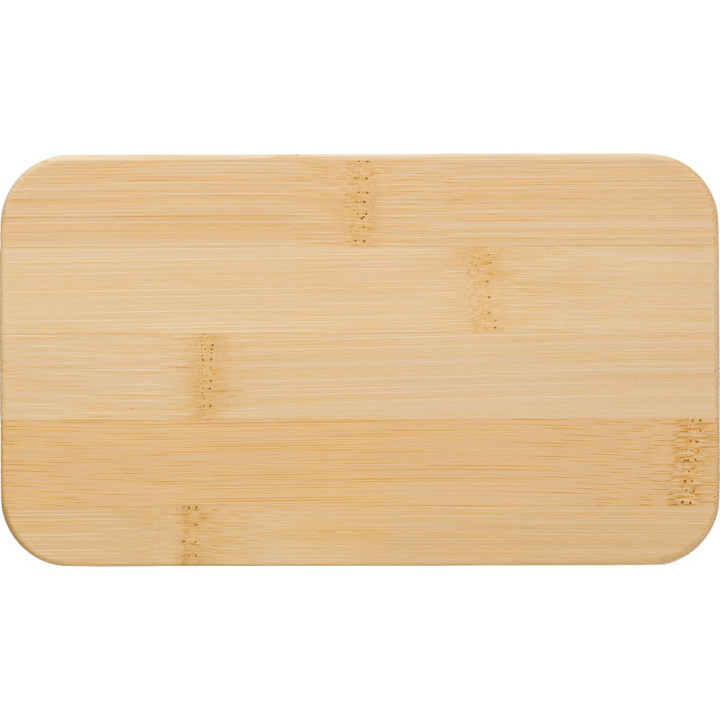 Pudełka śniadaniowe 2 w 1, 2x400 ml, bambusowe wieczko, sztućce