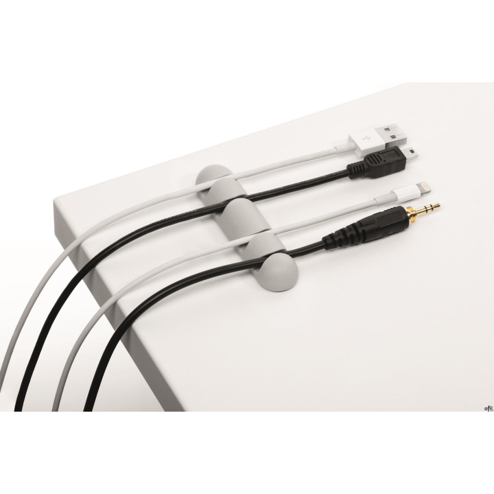 Klips samoprzylepny na 4 kable(2)szary  504010 CAVOLINE CLIP    DURABLE