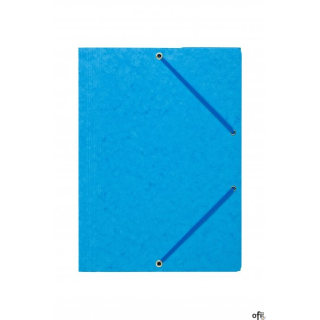 Teczka z gumką rogi DOTTS A4 preszpan jasna niebieska 390g