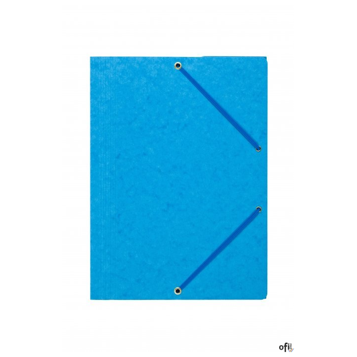 Teczka z gumką rogi DOTTS A4 preszpan jasna niebieska 390g