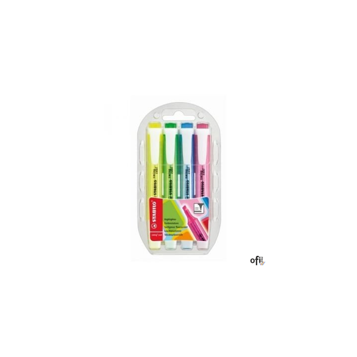 Zakreślacz STABILO SWING COOL zestaw 4szt. w etui 275/4