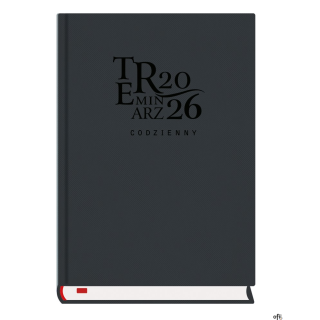 Terminarz Codzienny A5 2026 - czarny Michalczyk i Prokop T-255T-1V kalendarz dzienny (sb i nd na oddzielnych stronach)