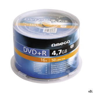 Płyta OMEGA DVD+R 4,7GB 16X CAKE (50) OMD1650+ -a