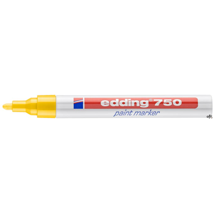 Marker lak.2-4mm 750 żółty EDDING końcówka okrągła