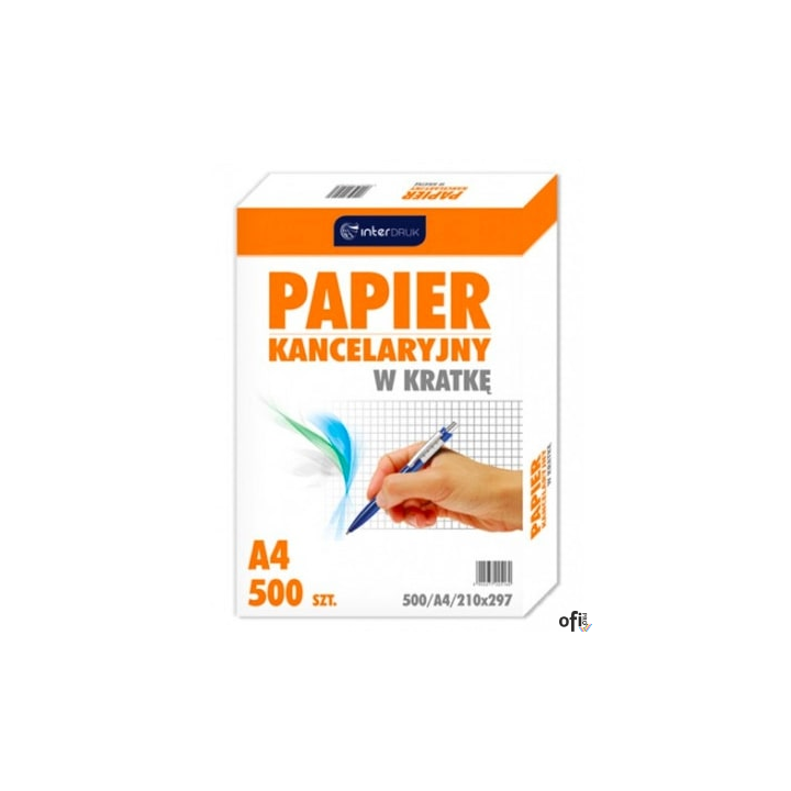 Papier kancelaryjny A4 kratka (500) INTERDRUK
