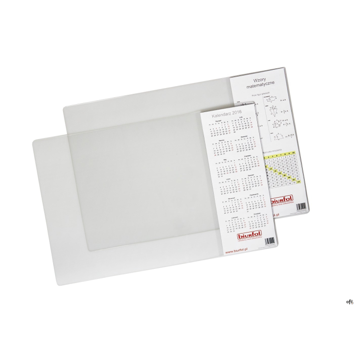 Podkładka na biurko z kieszenią przezroczysta 38x58 BIURFOL PB-04-01