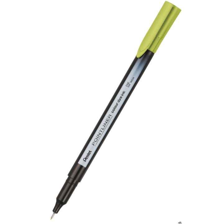 Cienkopis pointliner colour, limonkowy z tuszem na bazie wody, S40-K2 PENTEL