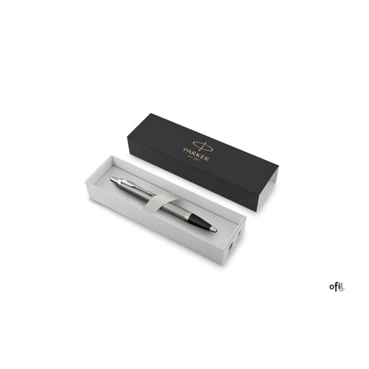 Długopis (niebieski) PARKER IM ESSENTIAL STAINLESS STEEL CT 2143631, giftbox