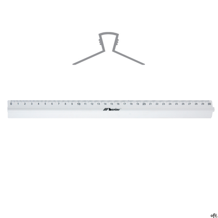 Linijka szkolna 30cm z uchwytem aluminiowym 30317 LENIAR