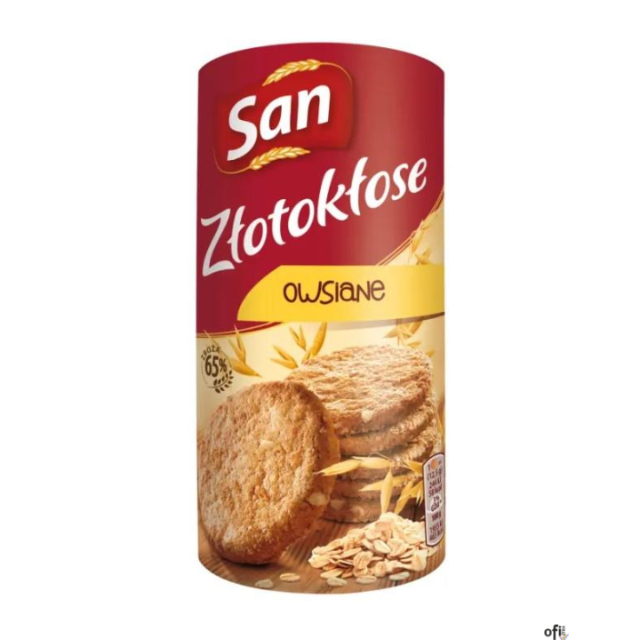 Ciastka SAN ŁAKOTKI ZŁOTOKŁOSE owsiane 188g