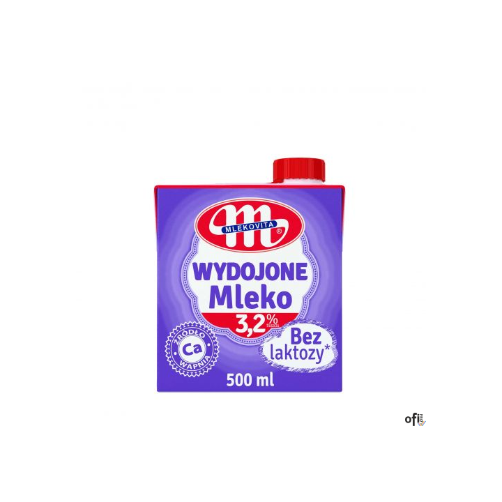 Mleko WYDOJONE UHT bez laktozy 3,2% 0.5l