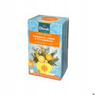 Herbata DILMAH kardamon, imbir i pomarańcza 20t ziołowo-owocowa