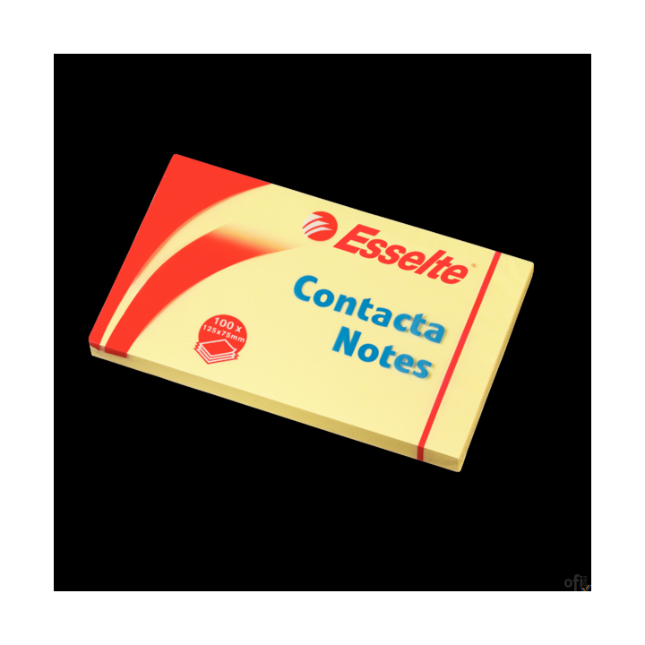 Bloczki samoprzylepne ESSELTE 75x125mm żółte 100k 83001