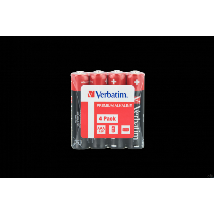 Baterie VERBATIM ALKALICZNE LR03 AAA SHRINK 4szt. 49500
