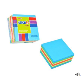 Bloczek STICKN 51x51mm niebieski-mix neon i pastel 21535