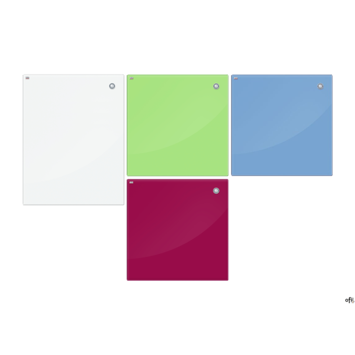 Tablica szklana magnetyczna 120x180cm biała 2X3 TSZ1218 W