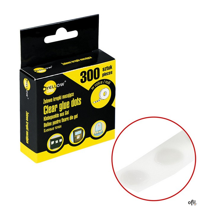 Żelowe kropki mocujące  w rolce Yellow One YL-10300  125-1042
