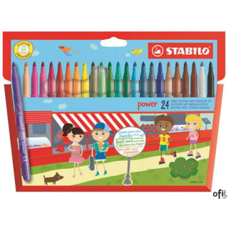Flamastry STABILO POWER 24szt 280/24-02/01