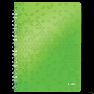 Kołonotatnik w kratkę A4 PP Leitz WOW, zielony 46380054