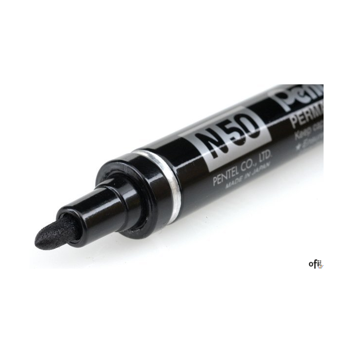 Marker permanentny N50 czarny okrągła końcówka PENTEL