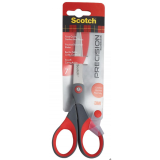 Nożyczki biurowe SCOTCH_ (1447), precyzyjne, 18cm, czerwono-szare