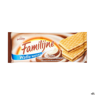 Wafle FAMILIJNE Kakaowo-śmietankowym 180g JUTRZENKA