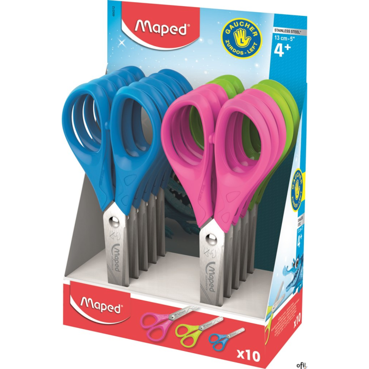 Nożyczki ESSENTIALS szkolne 13cm dla leworęcznych MAPED 464312