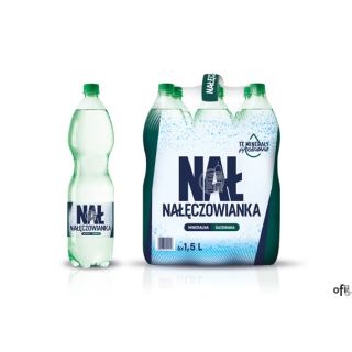 Woda NAŁĘCZOWIANKA mocniejszy gaz 1.5L butelka PET zgrzewka 6 szt.