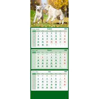 Kalendarz trójdzielny 2026 Psy Michalczyk i Prokop T-105T-09