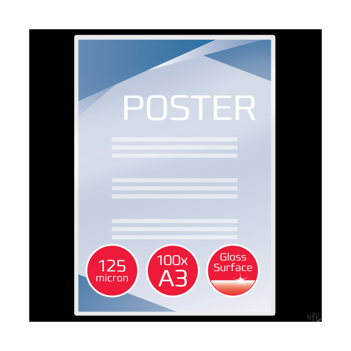 Folia GBC A3 2x125 mikronów (100szt.) 3200725