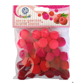 Pompony 20 mm - Malinowy Chruśniak ASTRA, 335121021