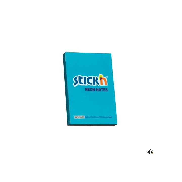 Bloczek STICKN 76x51mm niebieski neon 100k 21207 STICKN
