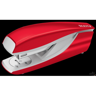 Zszywacz średni metalowy Leitz WOW, czerwony, 10 lat gwarancji, 30 kartek 55021026