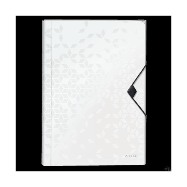 Teczka z 6 przegródkami PP Leitz WOW, biała 45890001