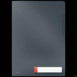 Folder A4 z kieszonką na etykietę Leitz Cosy, szara 47080089