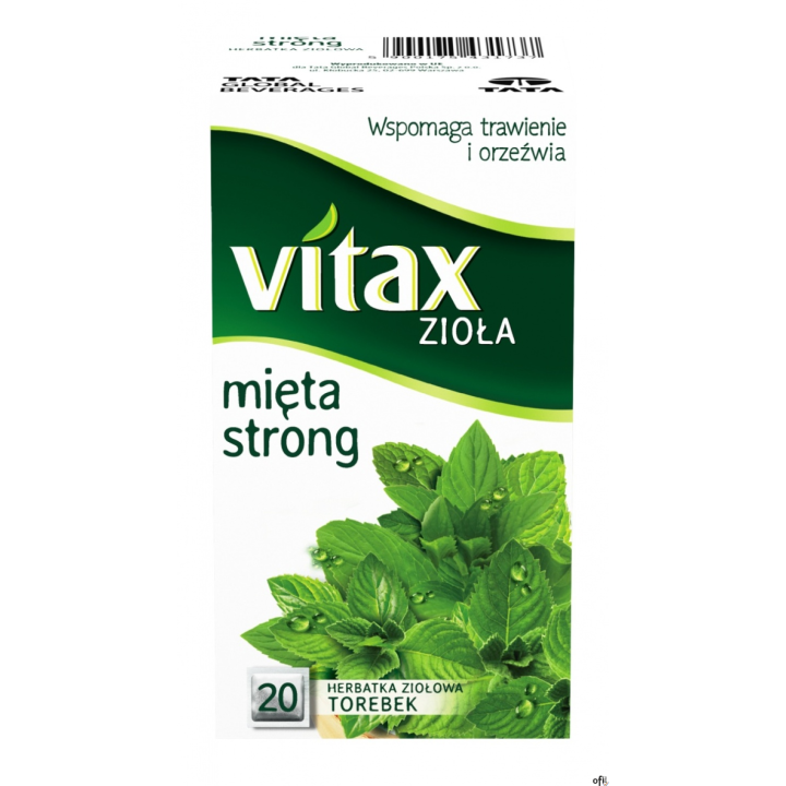 Herbata VITAX MIĘTA STRONG 20t*1,5g ziołowa bez zawieszki