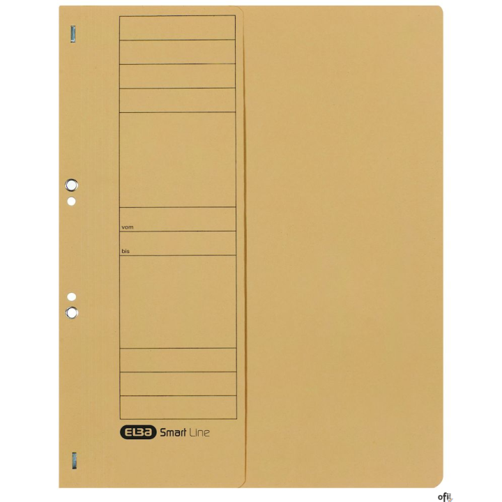 Skoroszyt kartonowy ELBA 1/2 A4, oczkowy, beżowy, 100551877