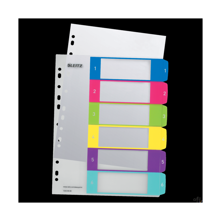 Przekładki plastikowe LEITZ WOW 1-6 12420000 do zadruku